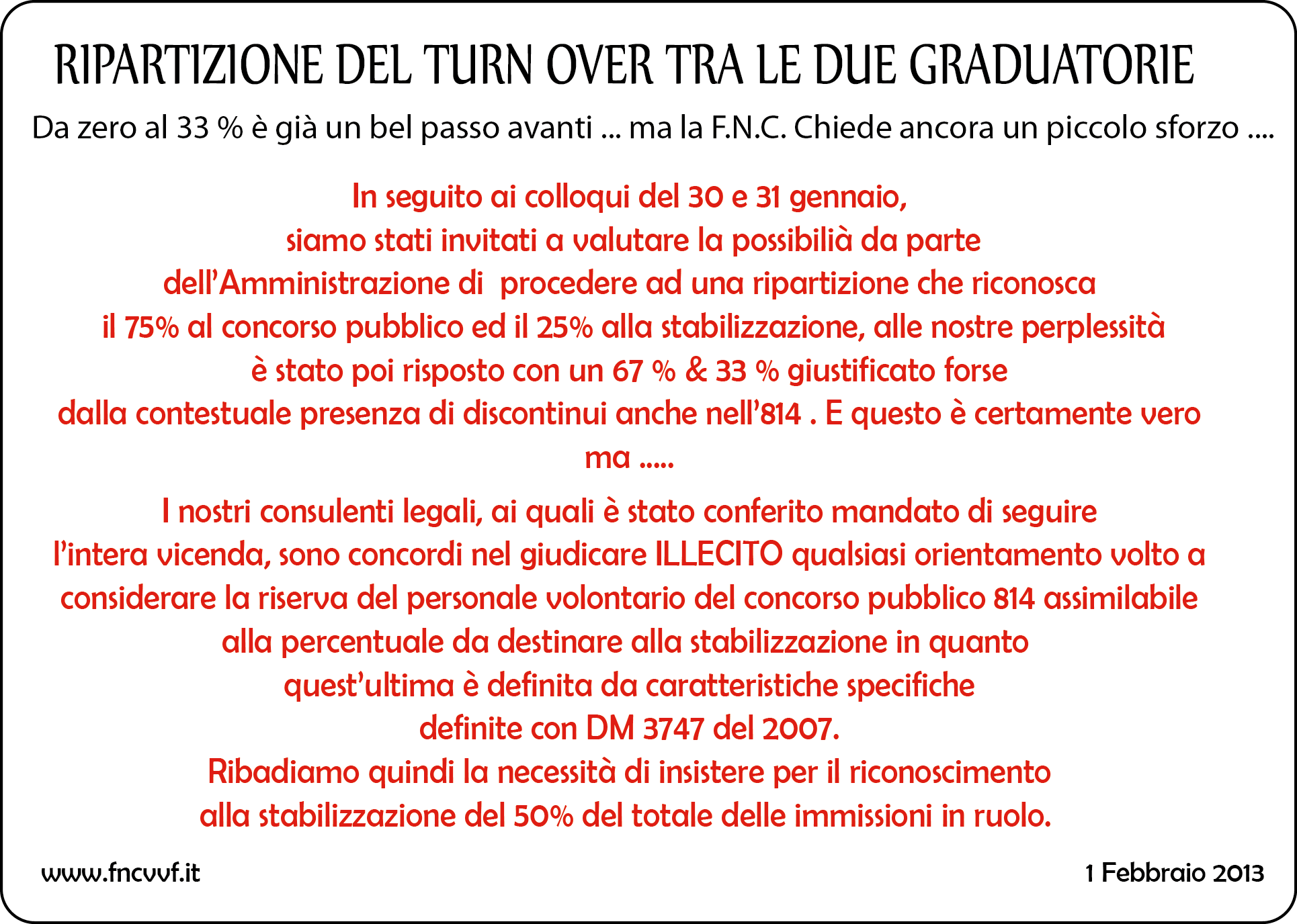 Equità nella ripartizione fondi turn over 